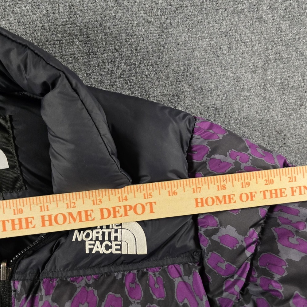 The North Face 1996 Retro Nuptse Purple Leopard Print Down Puffer Jacket M - Picture 9 of 11
